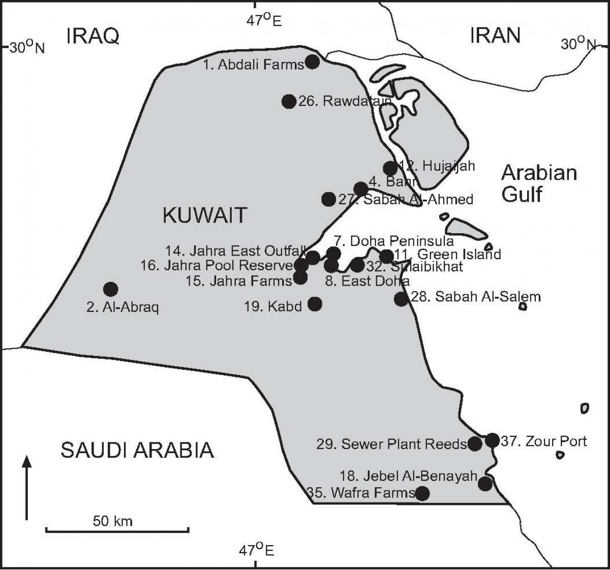 ramani ya kabd kuwait