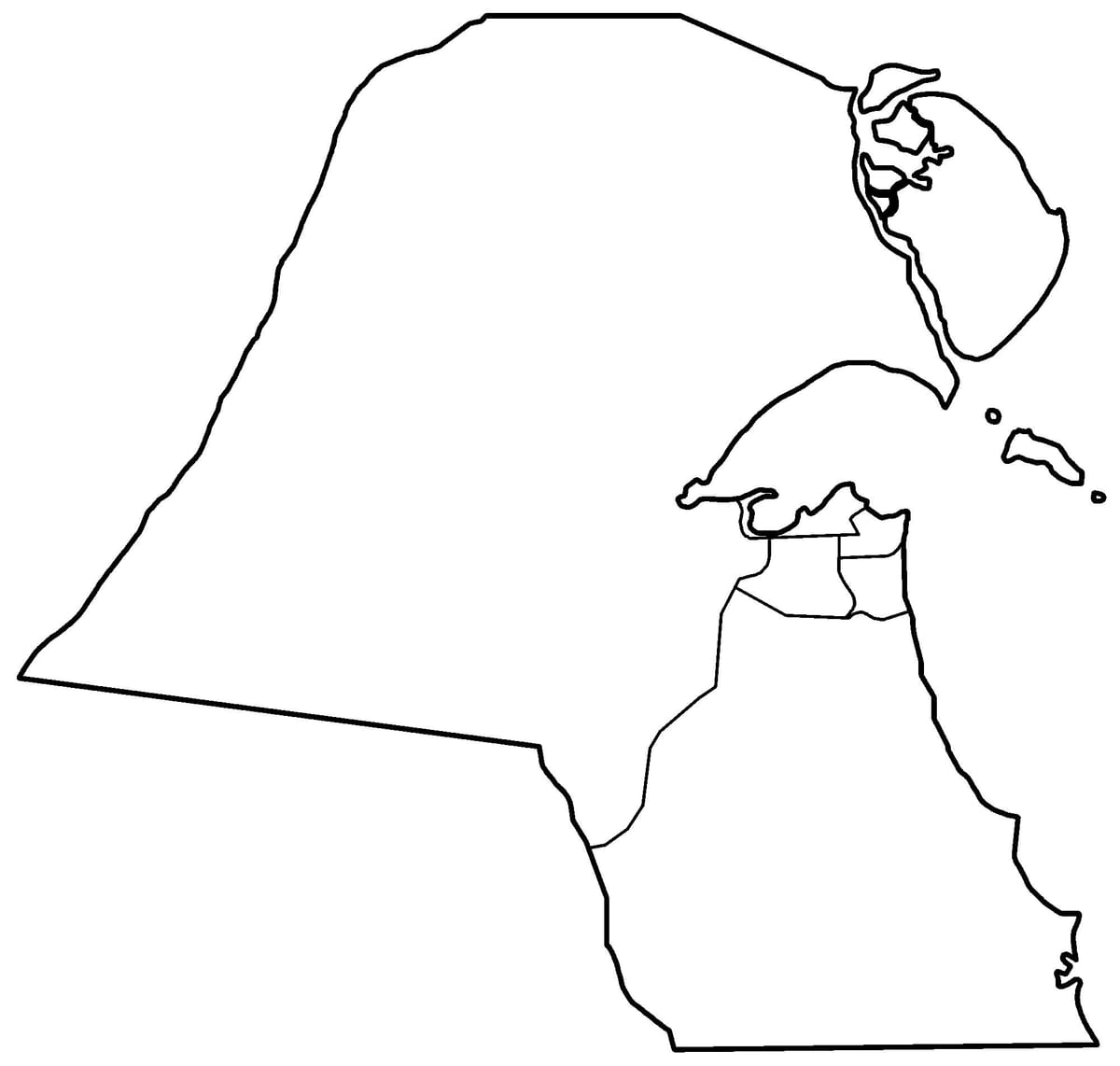 ramani ya kuwait tupu 