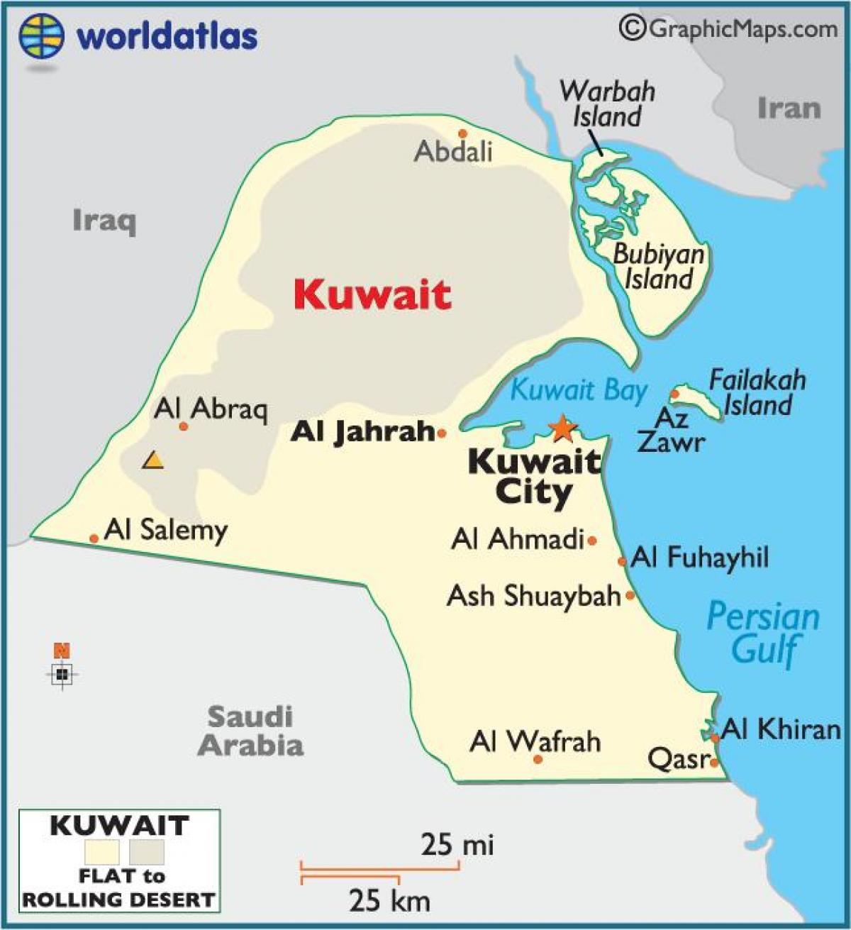 kuwait kamili ya ramani